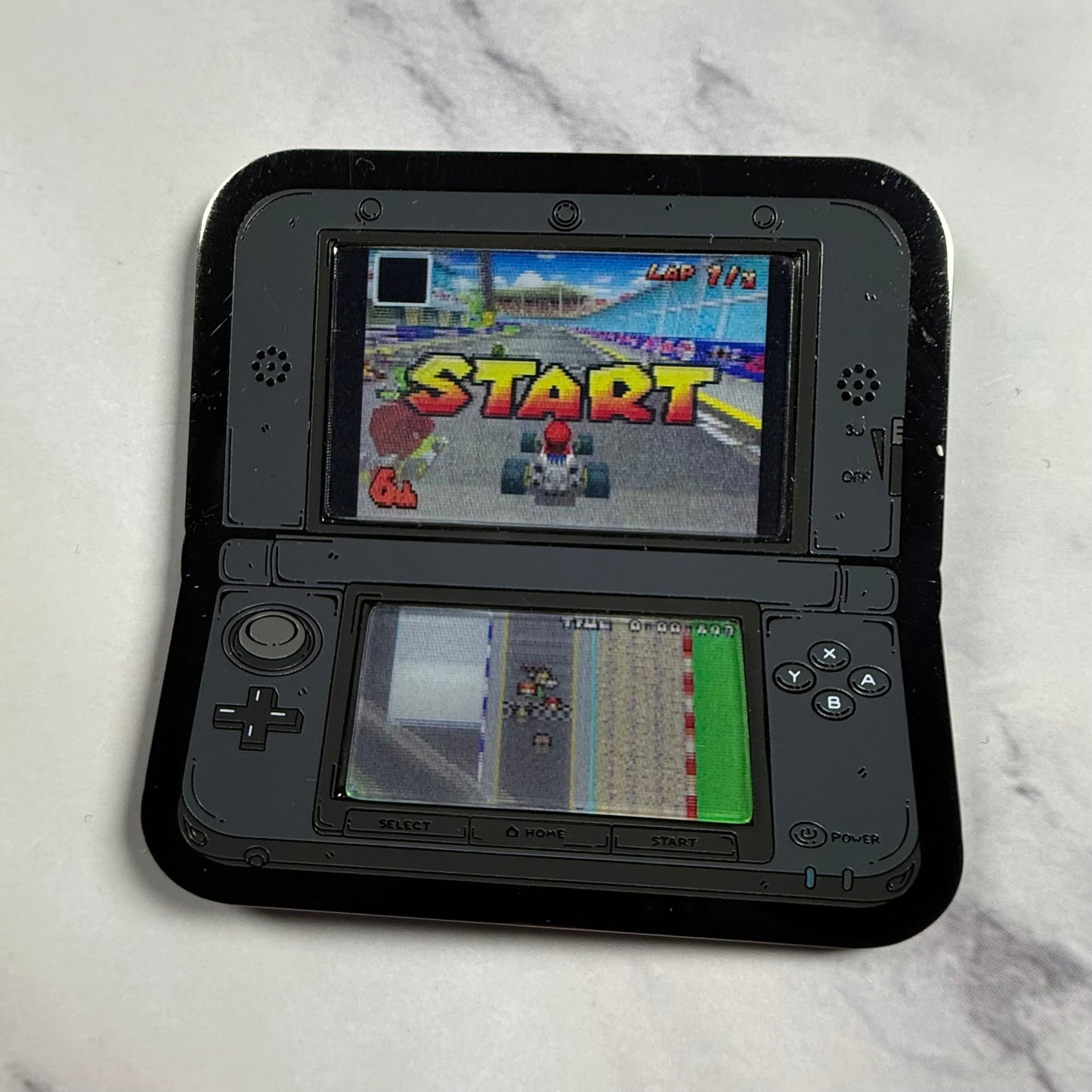 3DS Lenticular Mario Kart Enamel Pin