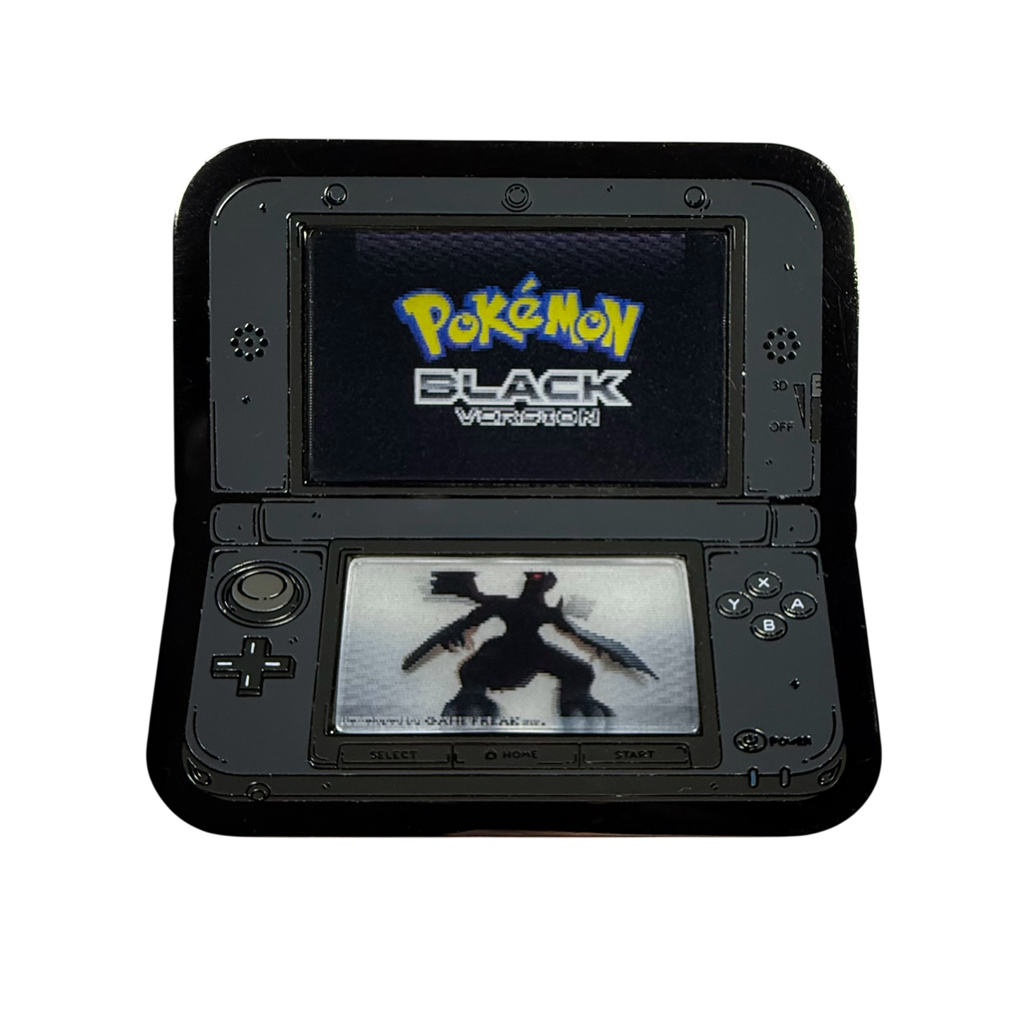3DS Lenticular Pokemon Black Enamel Pin