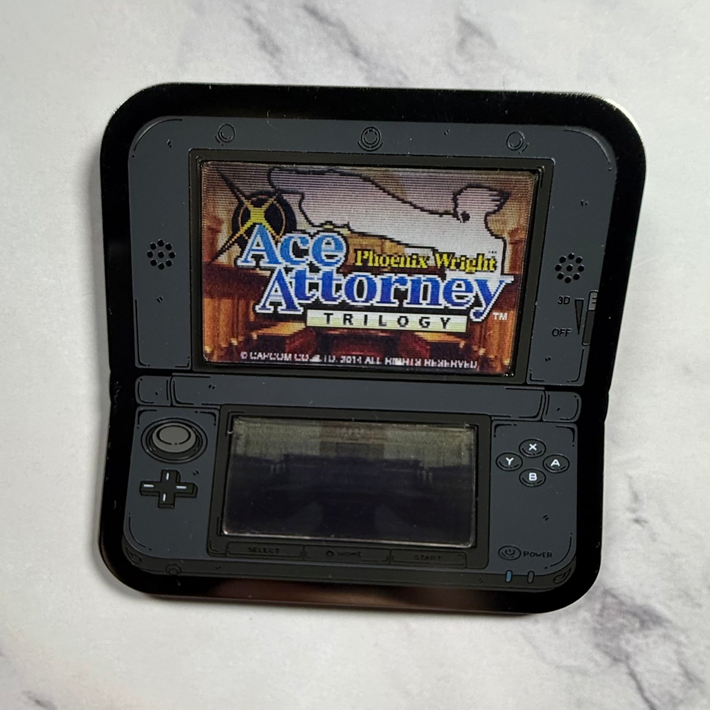 3DS Lenticular Ace Attorney Enamel Pin