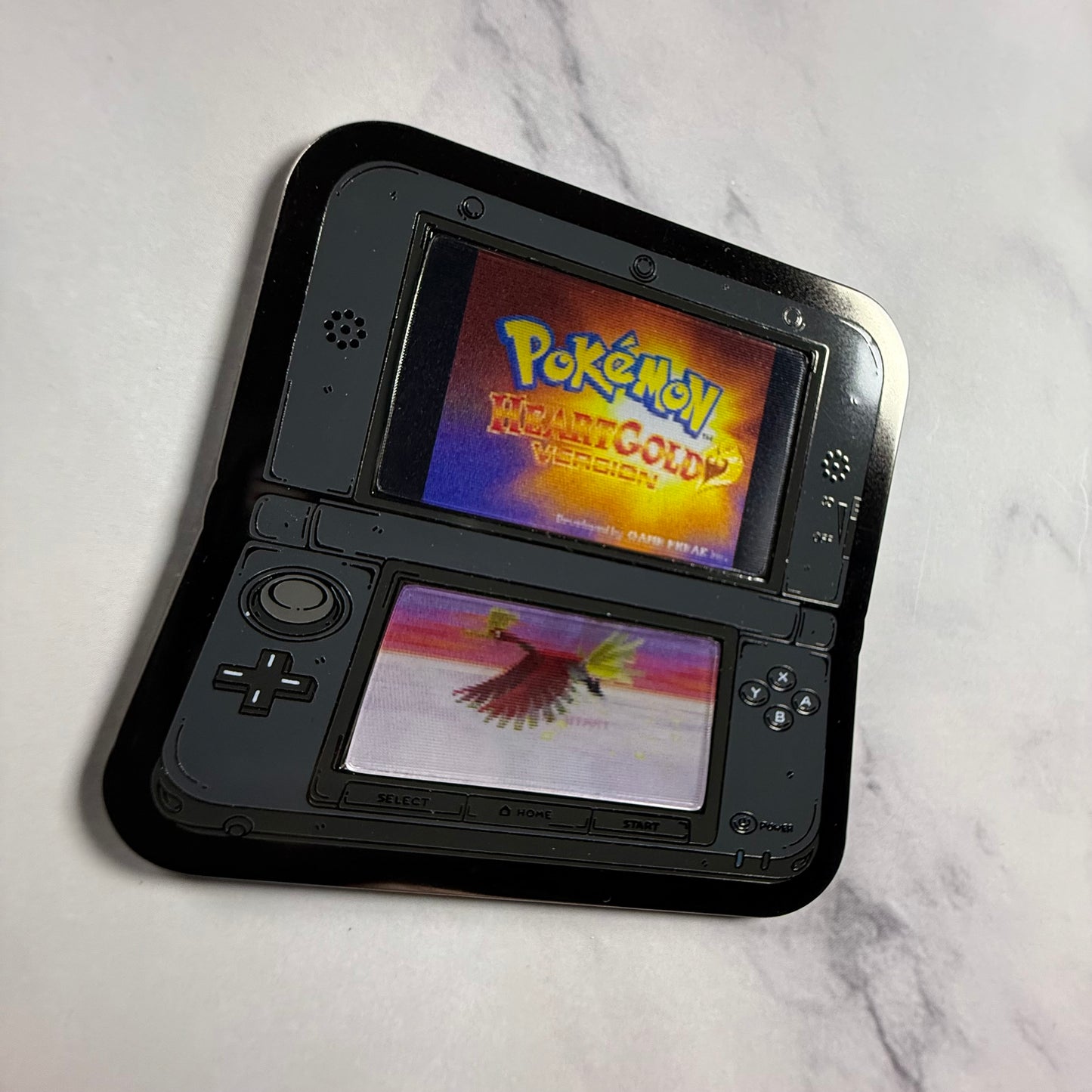 3DS Lenticular Pokemon Heart Gold Enamel Pin