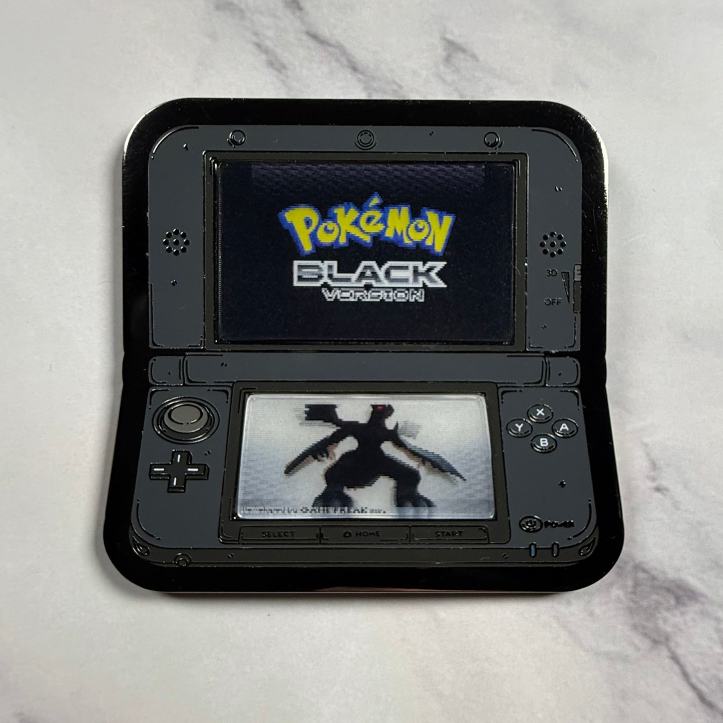 3DS Lenticular Pokemon Black Enamel Pin
