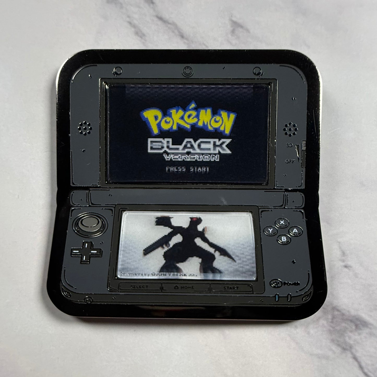 3DS Lenticular Pokemon Black Enamel Pin