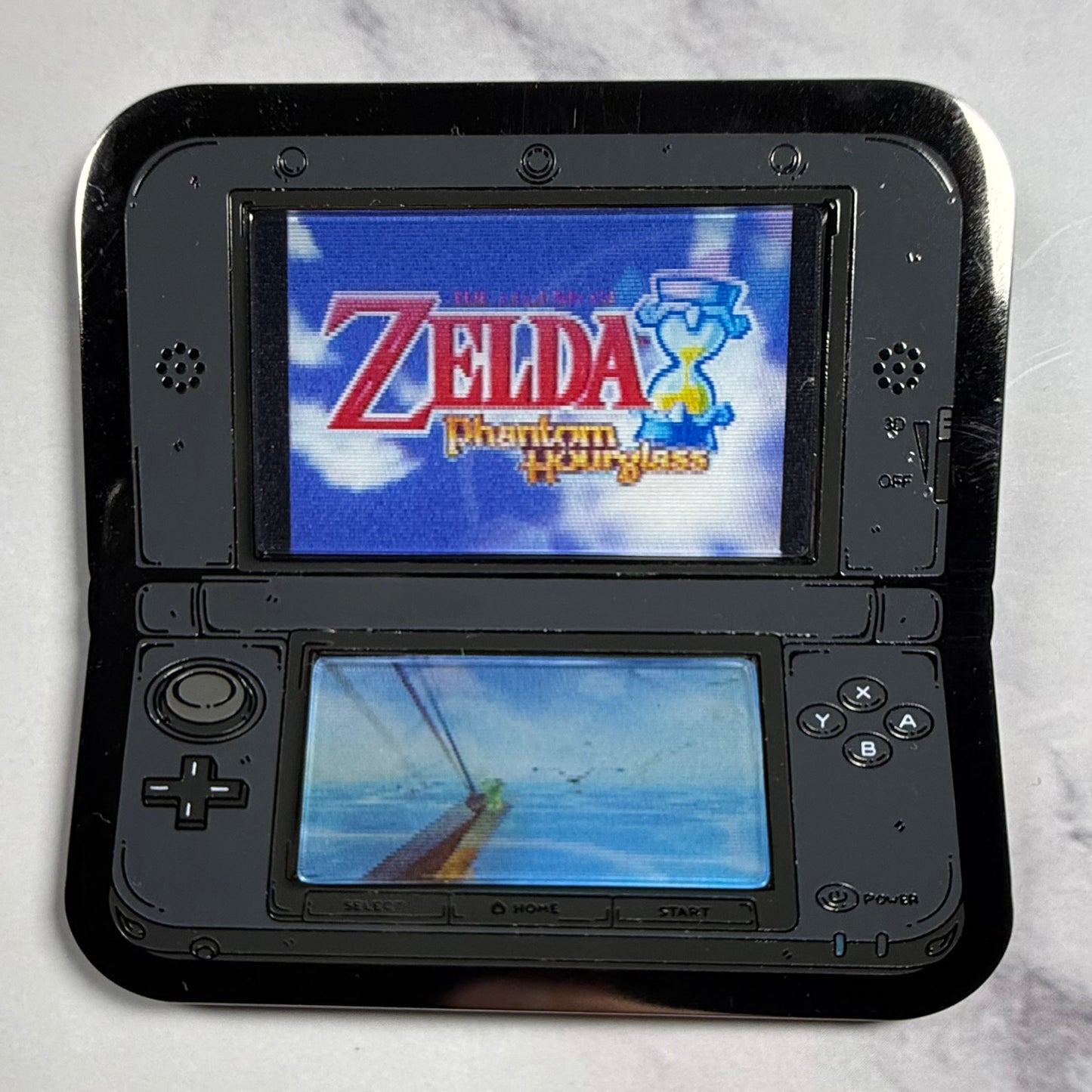 3DS Lenticular Zelda Phantom Hour Glass Enamel Pin