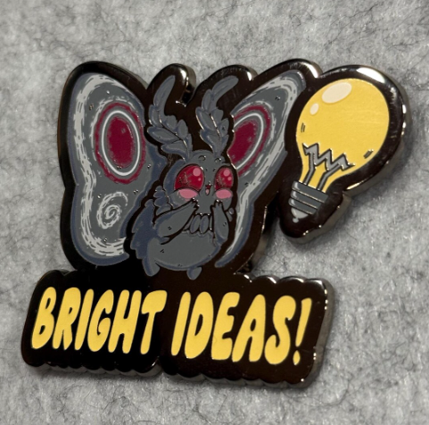 2.5" Chibi Mothman Bright Ideas Enamel Pin