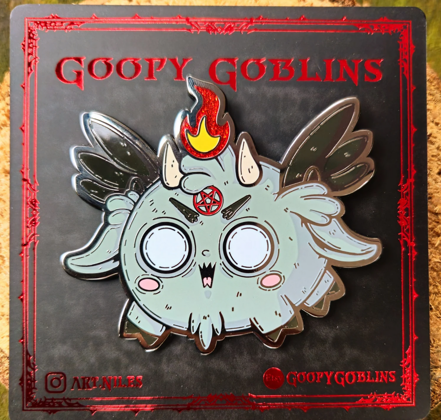 3" Chibi Baphomet Hard Enamel Pin