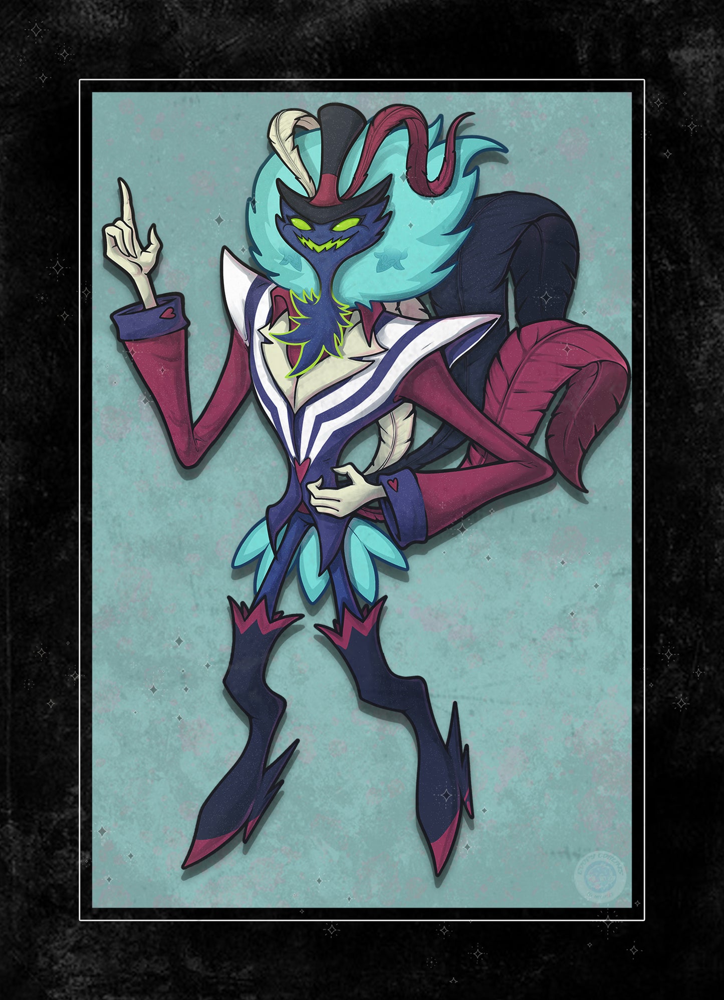 5x7 Asmodeus Helluva Boss Print