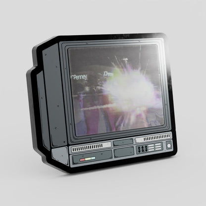 Back to the Future Delorean Lenticular CRTV Pin