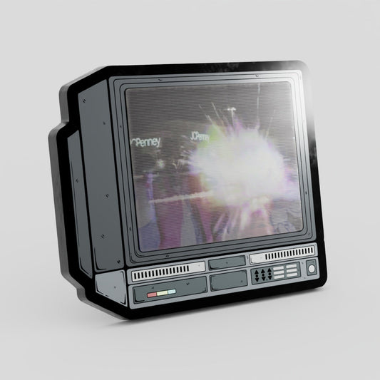 Back to the Future Delorean Lenticular CRTV Pin