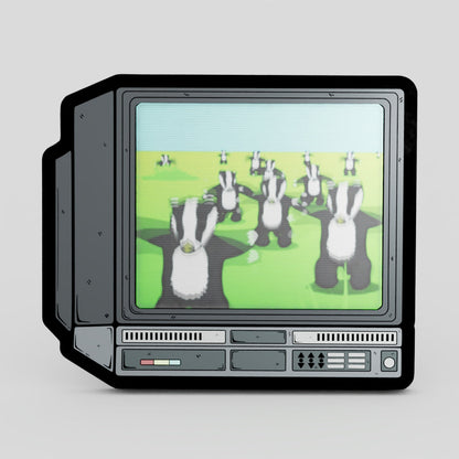CRTV Lenticular Badger Badger Badger Pin