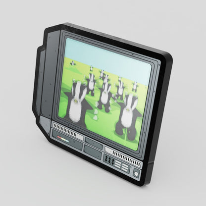 CRTV Lenticular Badger Badger Badger Pin
