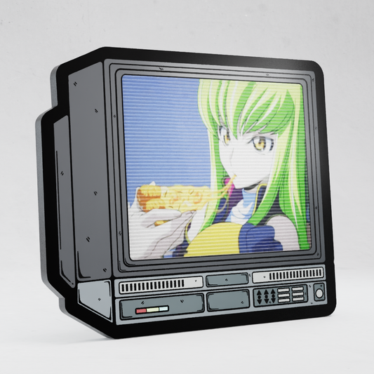 CRTV Lenticular Code Geass C2 Pizza Pin