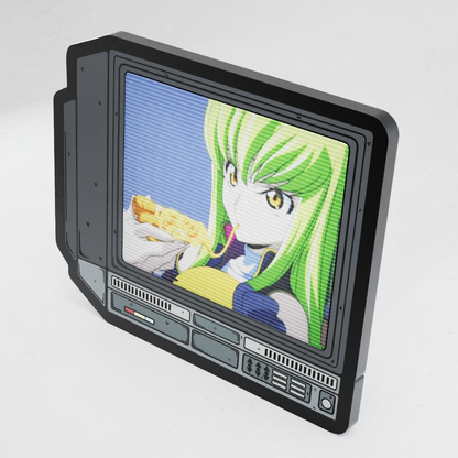 CRTV Lenticular Code Geass C2 Pizza Pin