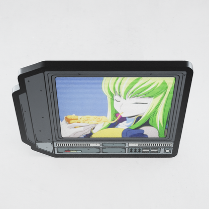CRTV Lenticular Code Geass C2 Pizza Pin