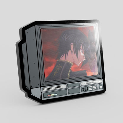 Vintage-style television set with an anime character on the screen against a gray background
Code Geass Pin Lenticular