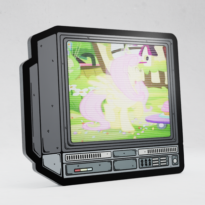CRTV Lenticular Fluttershy Pin