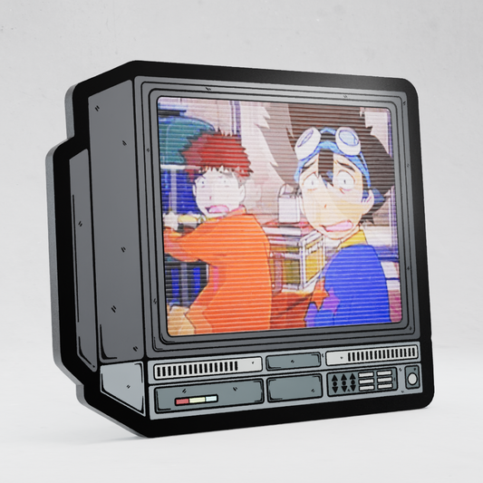 CRTV Lenticular Digimon Shocked Face Pin
