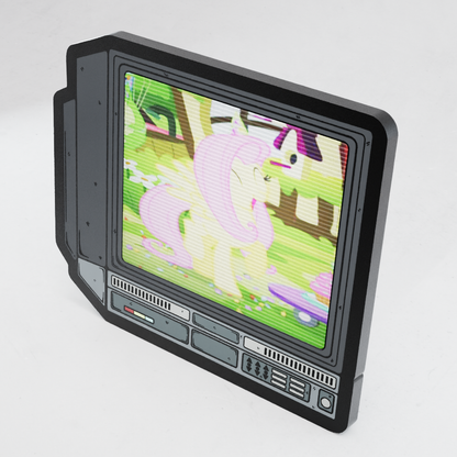 CRTV Lenticular Fluttershy Pin
