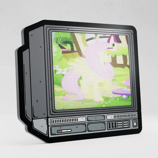 CRTV Lenticular Fluttershy Pin