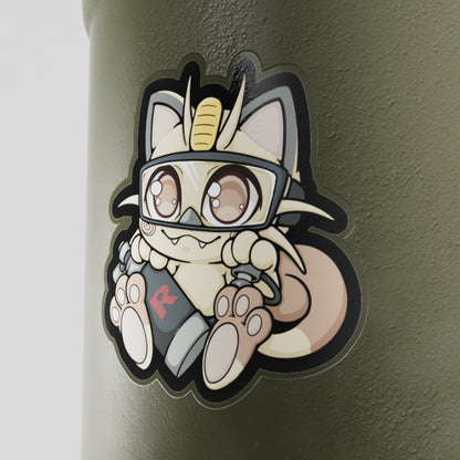 Diver Meowth Vinyl Sticker