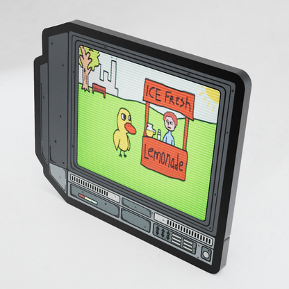 CRTV Lenticular Duck Walks to Lemonade Stand Pin