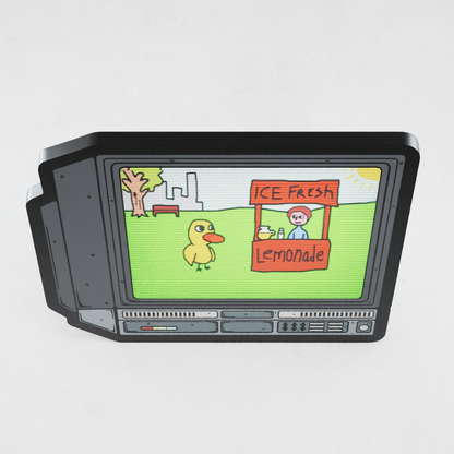 CRTV Lenticular Duck Walks to Lemonade Stand Pin