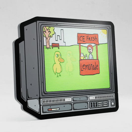 CRTV Lenticular Duck Walks to Lemonade Stand Pin