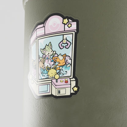 Eeveelutions Claw Machine Vinyl Sticker