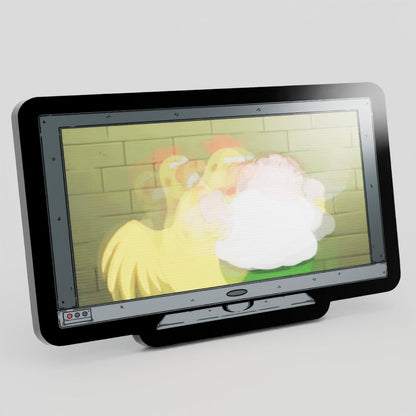 Monitor Lenticular Family Guy Chicken Fight Enamel Pin