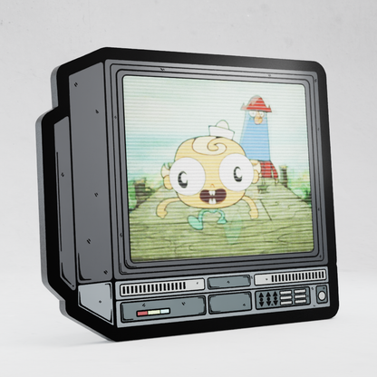 CRTV Lenticular Flapjack Pin