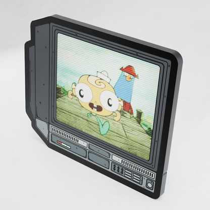 CRTV Lenticular Flapjack Pin
