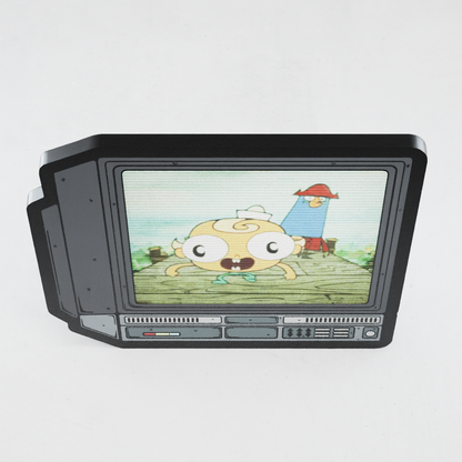 CRTV Lenticular Flapjack Pin