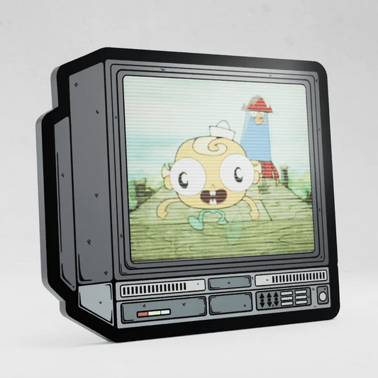 CRTV Lenticular Flapjack Pin
