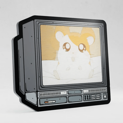 CRTV Lenticular Hamtarro Pin
