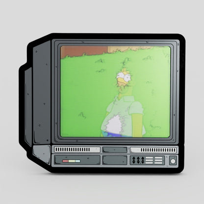 CRTV Lenticular Homer Bushes Simpsons Meme Pin