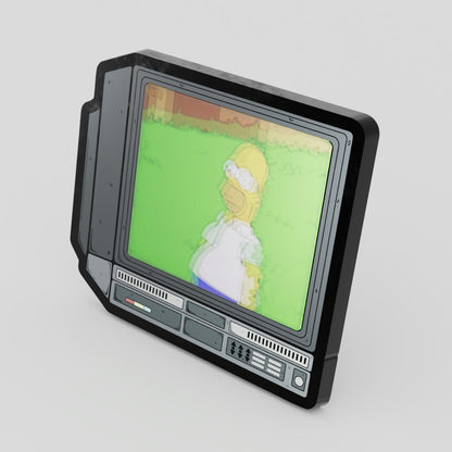 CRTV Lenticular Homer Bushes Simpsons Meme Pin