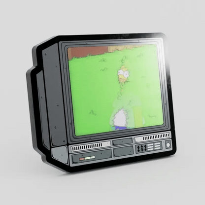 CRTV Lenticular Homer Bushes Simpsons Meme Pin