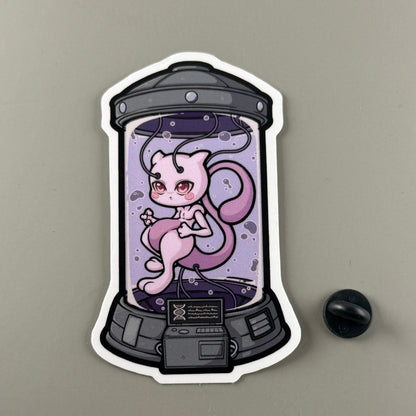 Mewtwo Tube Vinyl Sticker