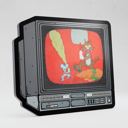 CRTV Lenticular Itchy and Scratchy Pin