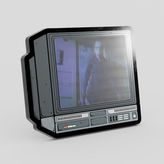 Jason Breaks Through Door Lenticular CRTV Pin