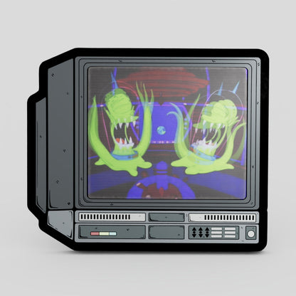 CRTV Lenticular Kang and Kodos Pin