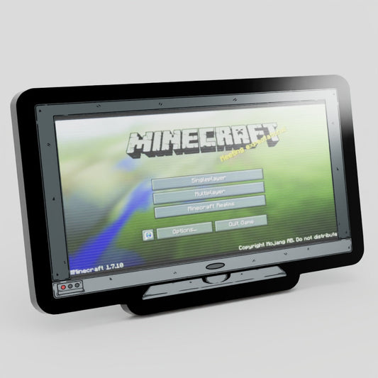 Monitor Lenticular Minecraft Enamel Pin