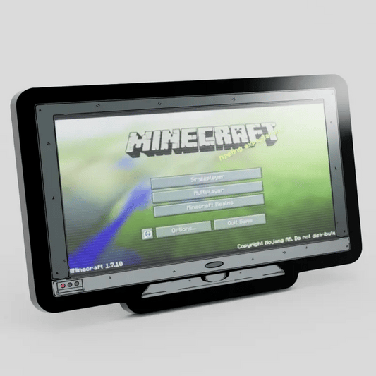 Monitor Lenticular Minecraft Enamel Pin