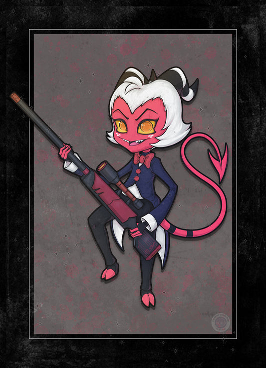 5x7 Moxxie Helluva Boss Print