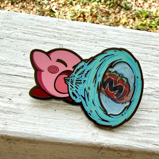 2.5" Lenticular Kirby Suction Hard Enamel Pin