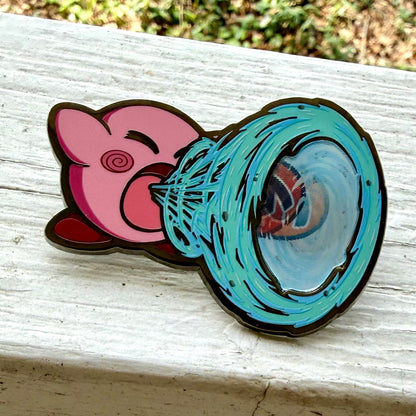 2.5" Lenticular Kirby Suction Hard Enamel Pin