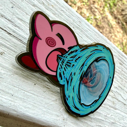 2.5" Lenticular Kirby Suction Hard Enamel Pin