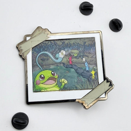 Lenticular Polaroid Politoed X Pikmin 2.5" Enamel PIn