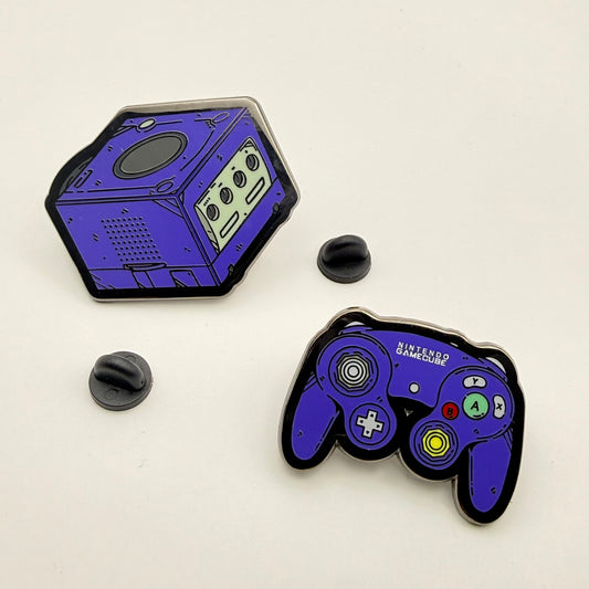 GameCube & Controller Hard Enamel Pin