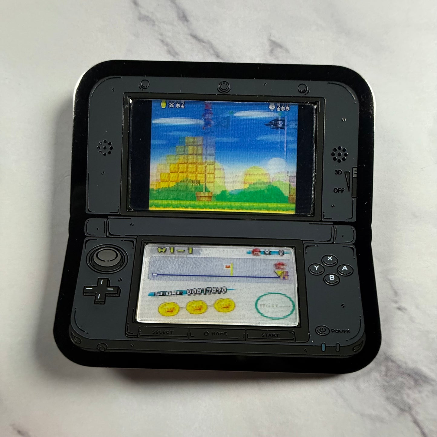 3DS Lenticular Super Mario Enamel Pin