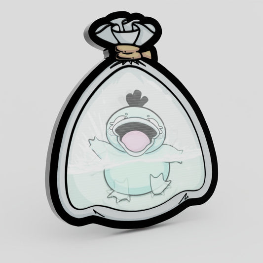 Psyduck Shiny Fishbag Lenticular Pin